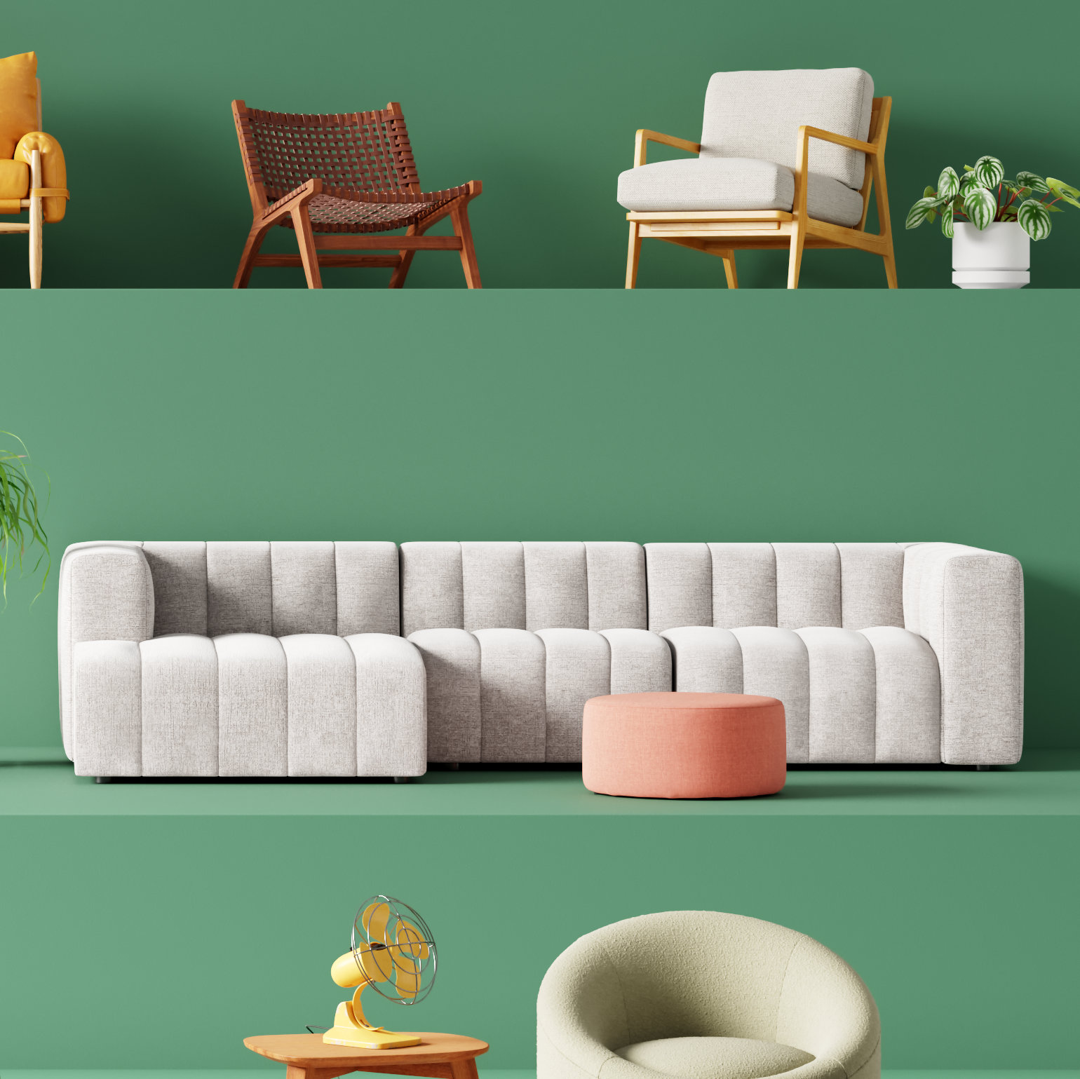 AllModern Bowry Modular Sofa & Chaise - Thumbnail 2